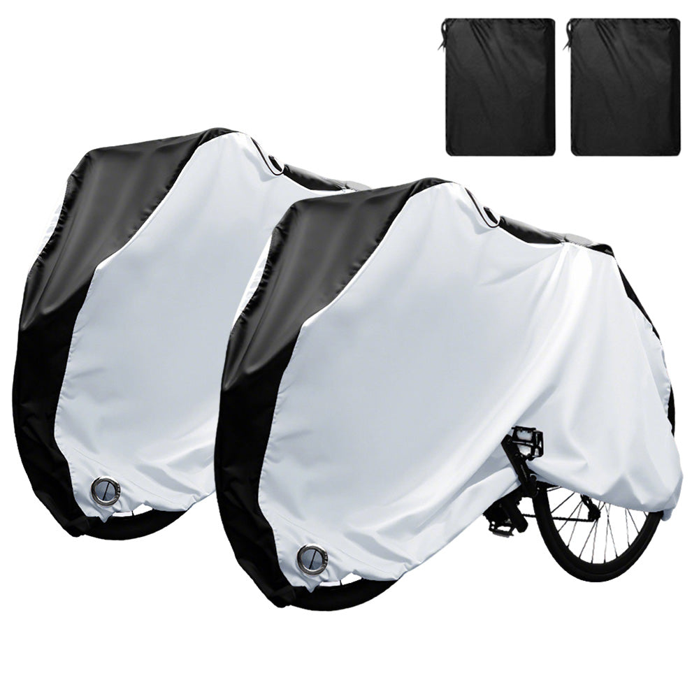 2Pcs 210D Waterproof Bike Cover with Lock Hole for Outdoor Storage