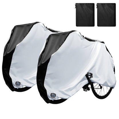 2Pcs 210D Waterproof Bike Cover with Lock Hole for Outdoor Storage