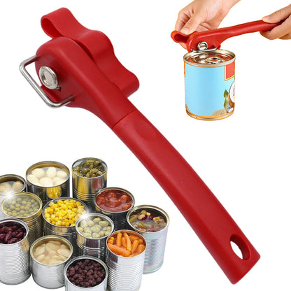 Smooth Edge Professional Can Opener Manual Stainless Steel Cut Lid Side-Red
