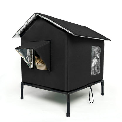 Insulated Shelter  Cat House-Black