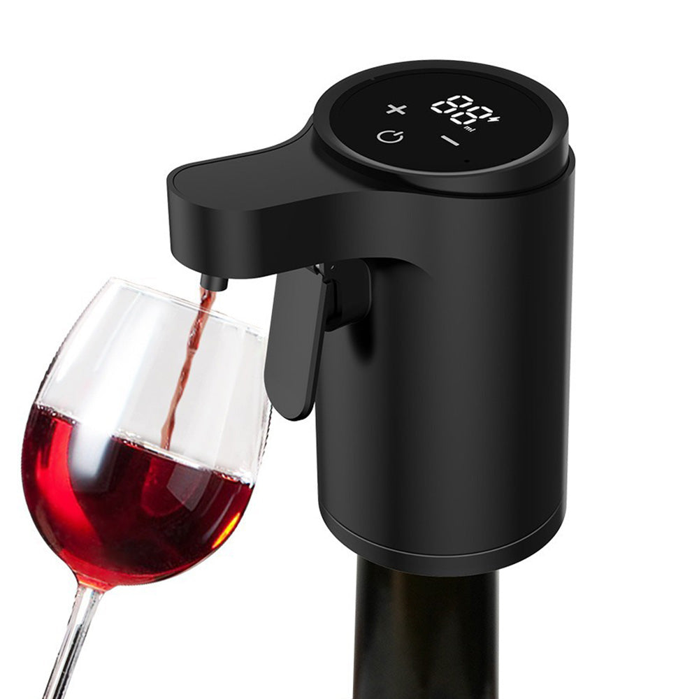 Smart Digital Wine Spirit Bottle Dispenser with Touch Screen-Black