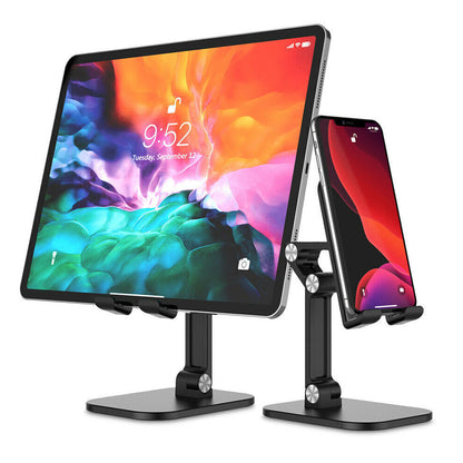 2 PCS Adjustable Phone Stand Holder Foldable Tablet Desktop Stand Portable Wide Compatibility Black
