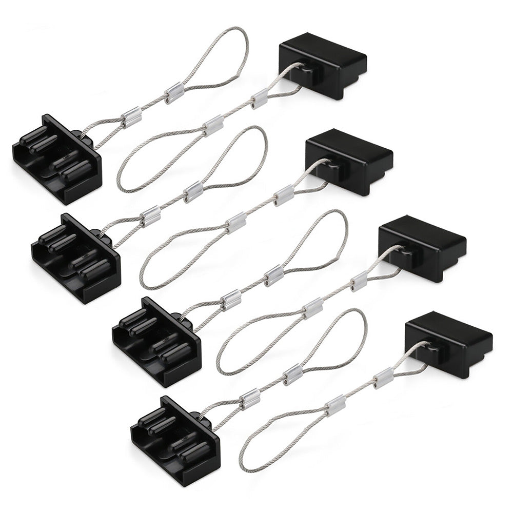 8Pcs Dust Cap Black Plug Cover Style Connectors for 50AMP Battery Caravan
