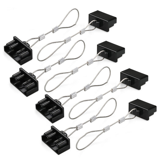 8Pcs Dust Cap Black Plug Cover Style Connectors for 50AMP Battery Caravan