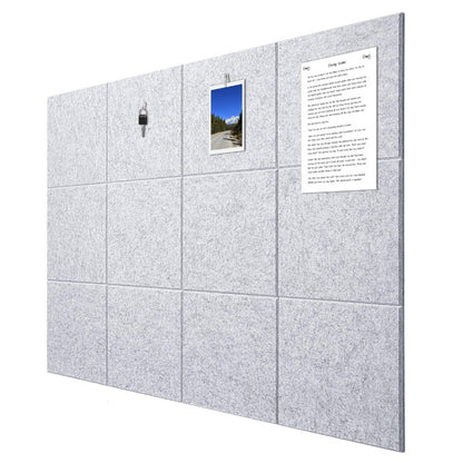 12Pcs Large Felt Bulletin Board Cork Boards for Walls Office Classroom-Grey