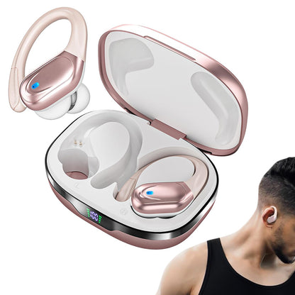 Wireless Earbuds Bluetooth Headphones IPX5 Waterproof Earphones for Workout Running-Rose Gold