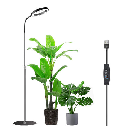 Floor Plant Grow Light Full Spectrum Tripod Stand - Black