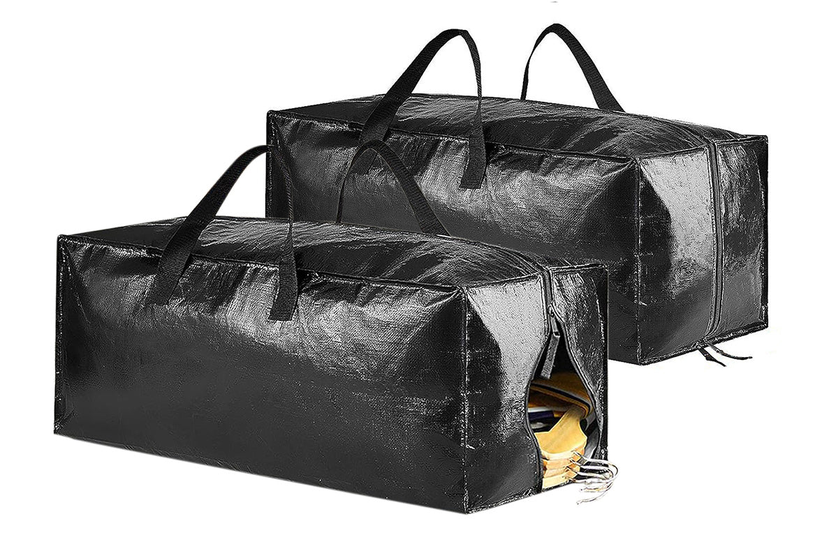 2Pcs Moving Bags Large Storage Totes with Zipper Packing Supplies