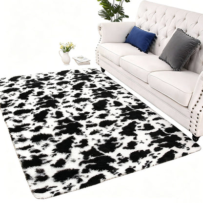Plush Area Rug Soft Fluffy Carpet for Bedroom Living Room Dorm Room-White