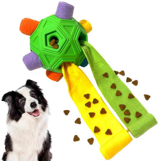 Dog Snuffle Ball Slow Feeder Puzzle Toy for Treats-Green