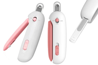 Adjustable Aperture Cat Nail Clipper with Nail File and Nail Storage -Pink