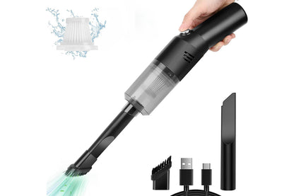 Portable Car Vacuum 12000PA Handheld Vacuum Cleaner for Car Home Office Pet -Black