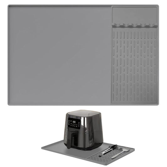 Silicone Heat Resistant Mats for Countertop Air Fryer Mat for Microwave Oven-Grey