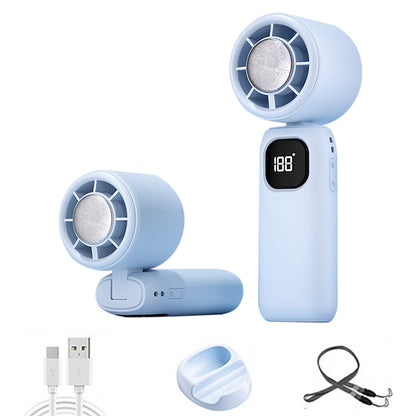 100 Speeds Digital Display Cooling Fan - Blue