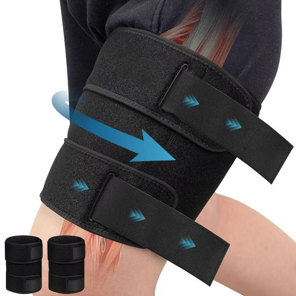 2Pcs Thigh Wrap Support Thigh Brace Adjustable Sleeve Support For Workouts