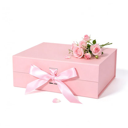 Pink Easy Attached Gift Boxes Set of 3 Gift Boxes with Satin Ribbon