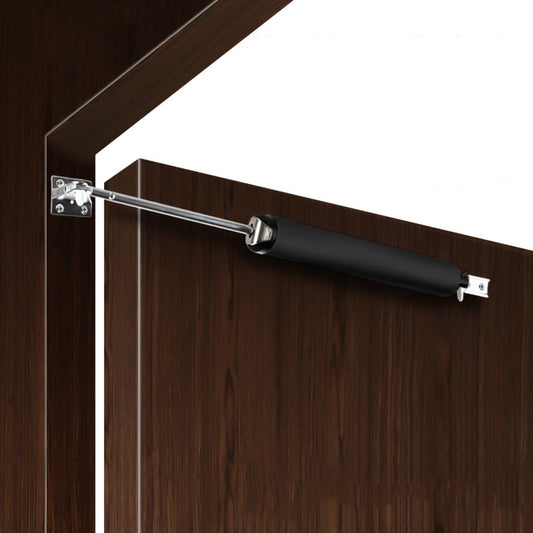 Automatic Door Closer with Hydraulic Buffer Adjustable Closing Speed-Black