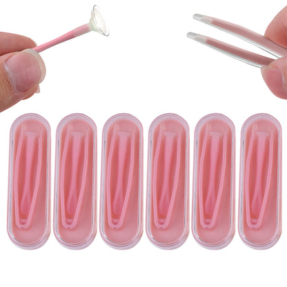 6 Pack Contact Lens Tool Kit Tweezers Inserter Remover Travel Case Set-Pink
