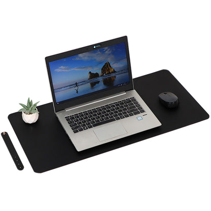 Large PU Leather Desk Mat Waterproof Non Slip Mouse Pad for Office Home-Black