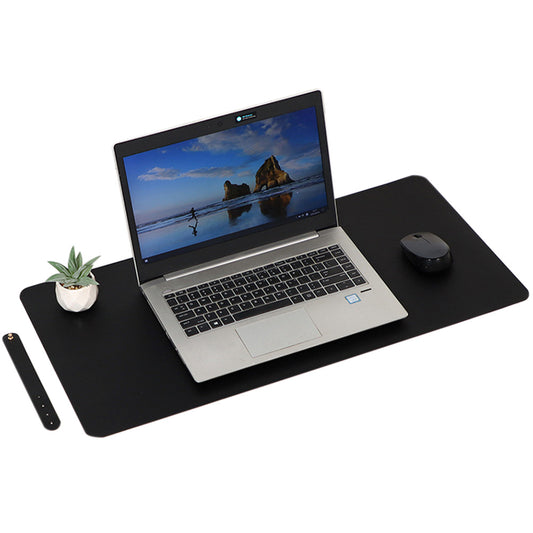Large PU Leather Desk Mat Waterproof Non Slip Mouse Pad for Office Home-Black