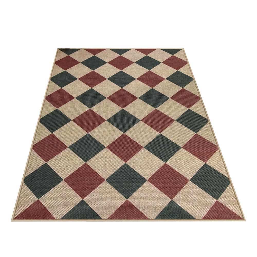 Vintage Low Pile Rug Non Slip Washable Mat for Living Room Bedroom-Style3