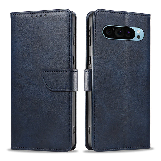 Wallet Case for Pixel 10 and 10 Pro Holder Snap-Lock Flip Cover-Blue
