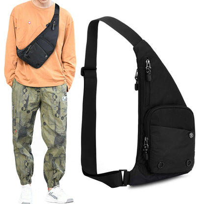Chest Sling Bag Unisex Large Capacity-Black