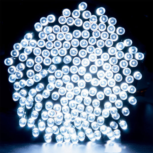 32 Meters Solar Powered LED String Lights Outdoor Decorative Fairy Lights White