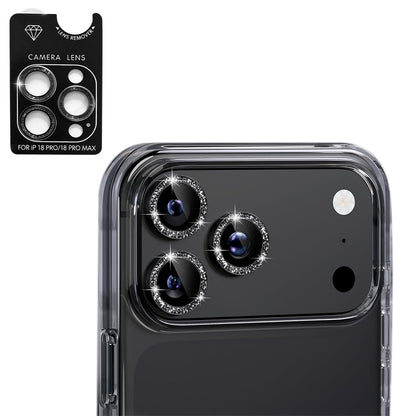 Glitter Camera Lens Protector for iPhone 18 Pro Alumina Glass Lens Cover Black