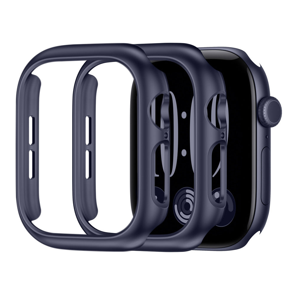 2 X Watch Case for Apple Watch S12 Scratch Resistant Watch Screen Protector Blue 46mm