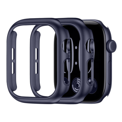 2 X Watch Case for Apple Watch S12 Scratch Resistant Watch Screen Protector Blue 46mm