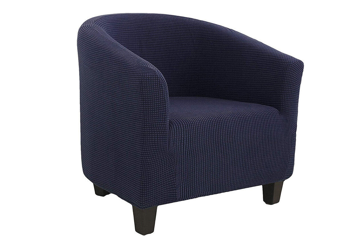 Club Chair Slipcover Stretch Barrel Chair Cover Tub Chair Slipcover -Blue