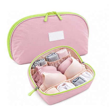 Water-Resistant Underwear Organiser Travel Bra Lingerie Storage Bag Pink