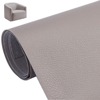 Self Adhesive Leather Repair Patch 50x500cm Vinyl Sofa Couch Car Seat Repair Tape-Grey