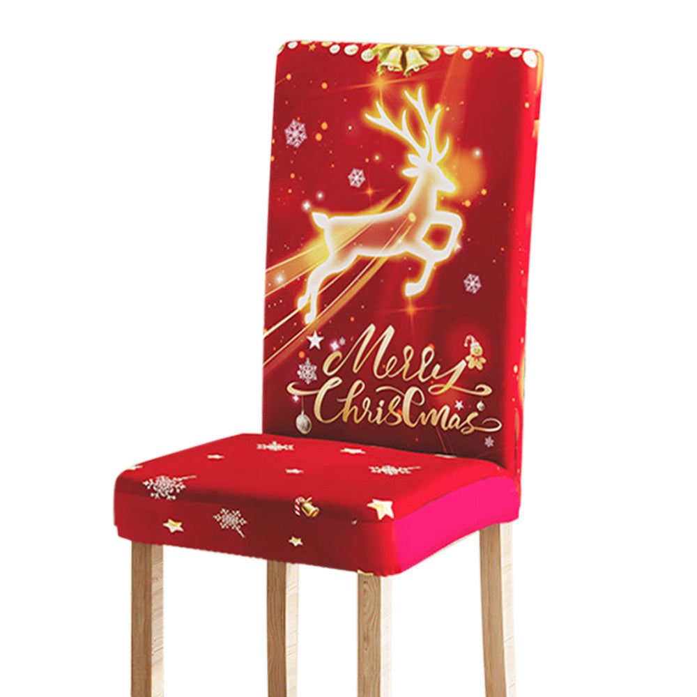 Christmas Chair Cover Slipcovers for Dining Chairs, Holiday Party Decoration Style 2