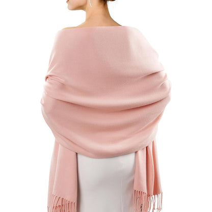 Winter Scarf for Women Shawls Wraps for Evening Dresses Large Warm Soft Scarves-Pink