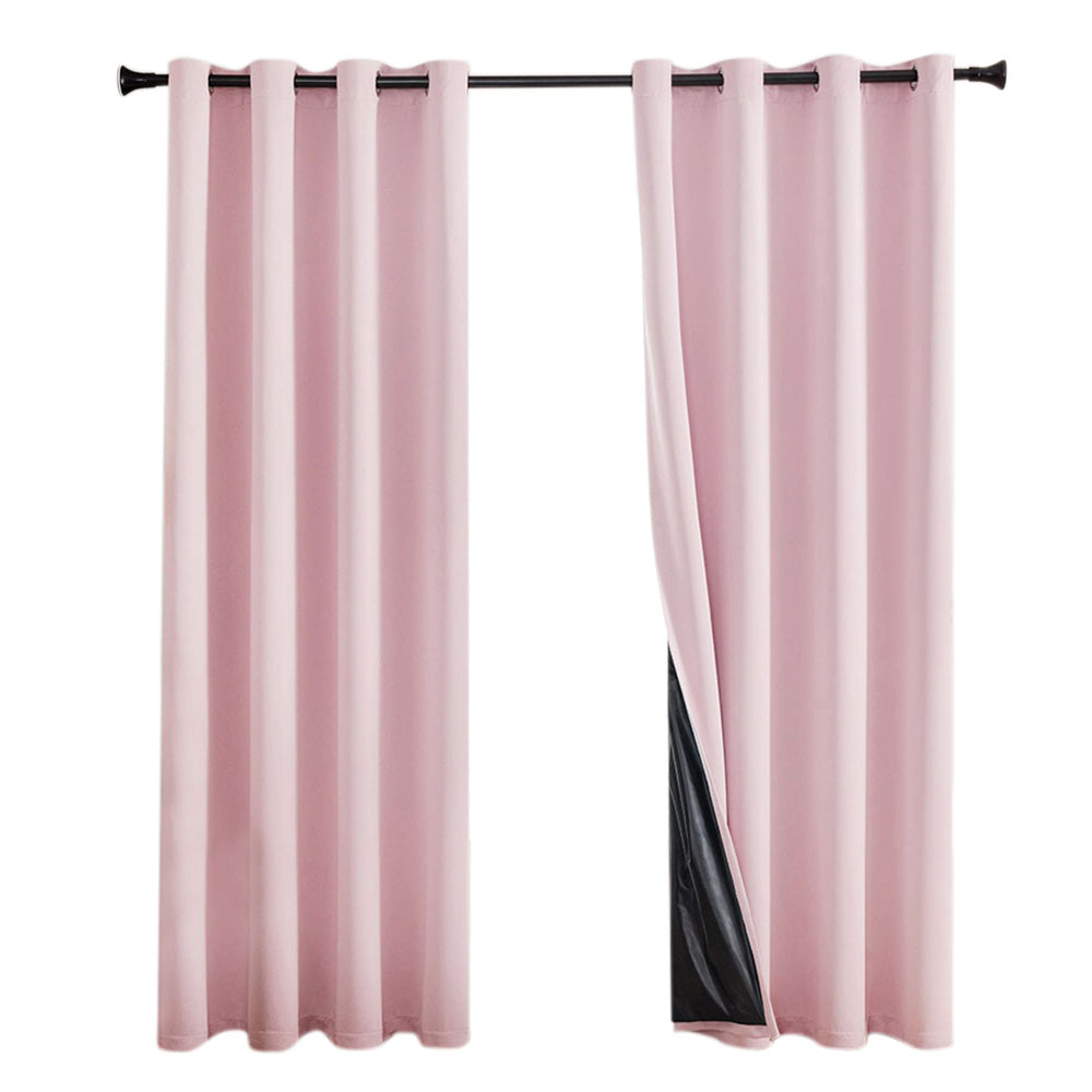 2 Pack 100 Percent Blackout Curtains - Pink