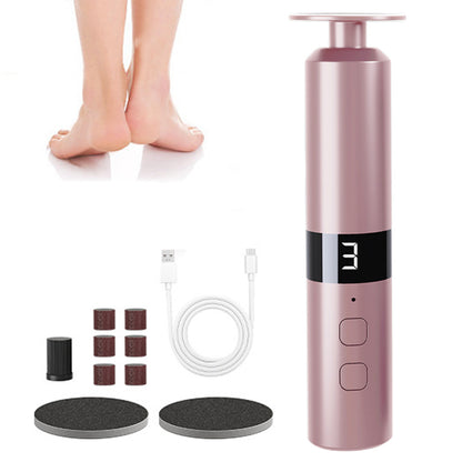 2in1 Electric Foot Callus Remover Foot File Nail Grinder Rechargeable Foot Sander Pedicure Tool for Feet Dry Dead Skin-Pink