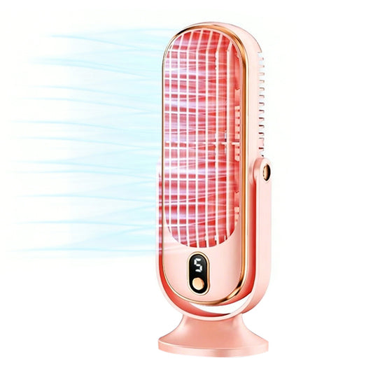 Wireless Cooling Table Fan Portable Tower Fan With 5 Speeds And 720 Degrees Oscillation-Pink
