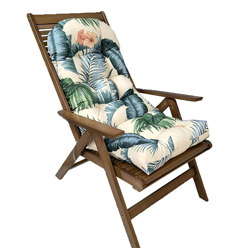 High Back Rocking Chair Cushion Water Resistant Outdoor Seat Pad-Mixed