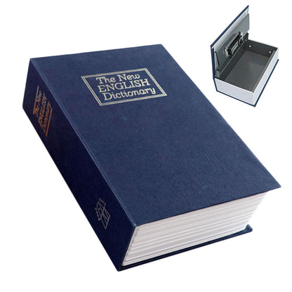 Fake Book Safe with Combination Lock Book Safe Lock Box for Cash Jewellery-Blue