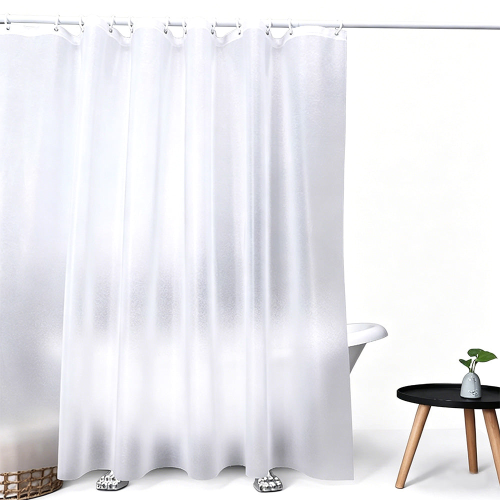 PEVA Shower Curtain Liner with Grommets and Hooks - White