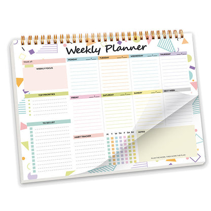 Weekly To Do List Notepad Undated Planner With 52 Sheets Weekly Planner-White