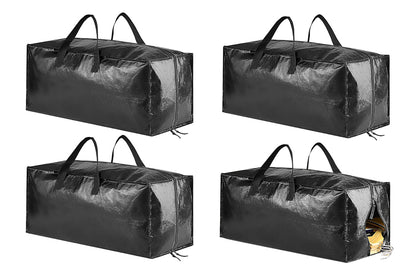 4Pcs Moving Bags Large Storage Totes with Zipper Packing Supplies