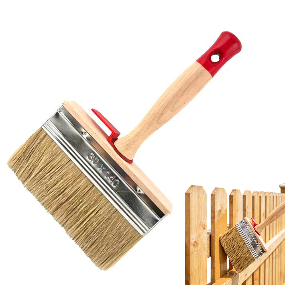 Wide Pig Bristle Paint Brush 3 x 14cm Square Paint Brush for Wall Fence Door