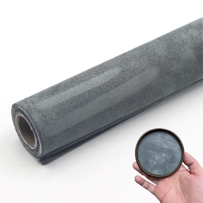 Self-Adhesive Faux Suede Repair Patch for Car Interior Door Panels Center Console-Dark Grey