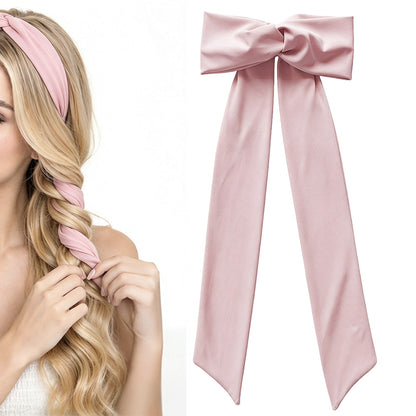 No Heat Hair Curler Lazy Overnight Heatless Curling Headband Pink