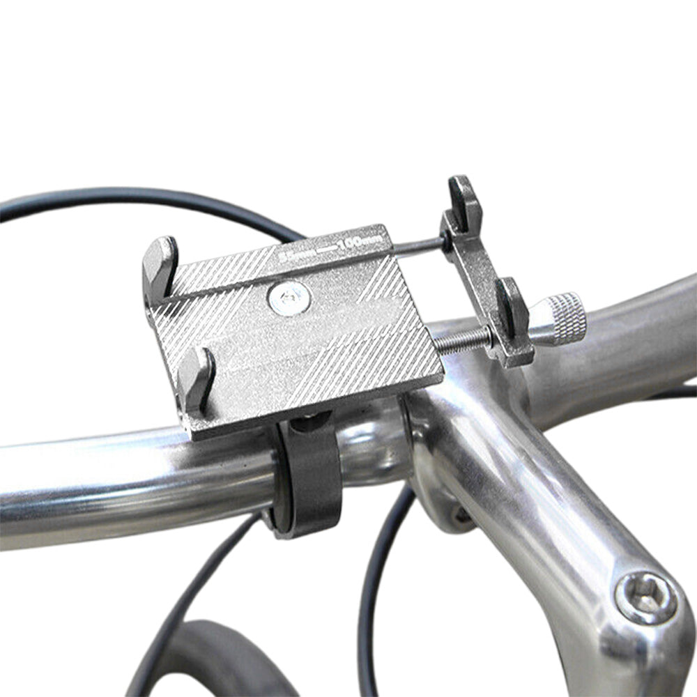 Mobile Phone Holder for Bike Handlebar Aluminium Alloy Phone Mount for Bicycle Motorcycle Silver