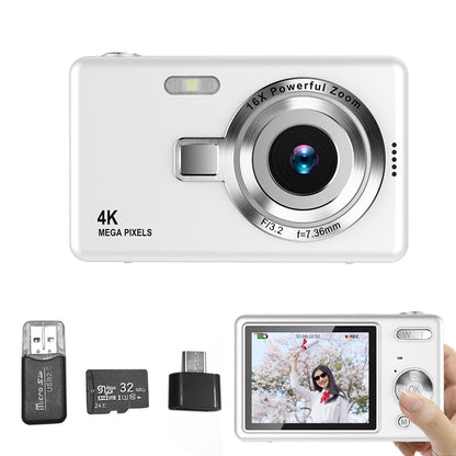 Digital?Camera?4K?Video?Camera With 32GB - White