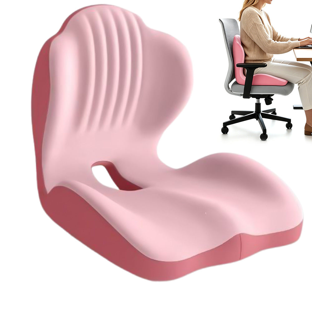 Ergonomic Back Hip Support Cushion For Office Chair And Car Seat-Red